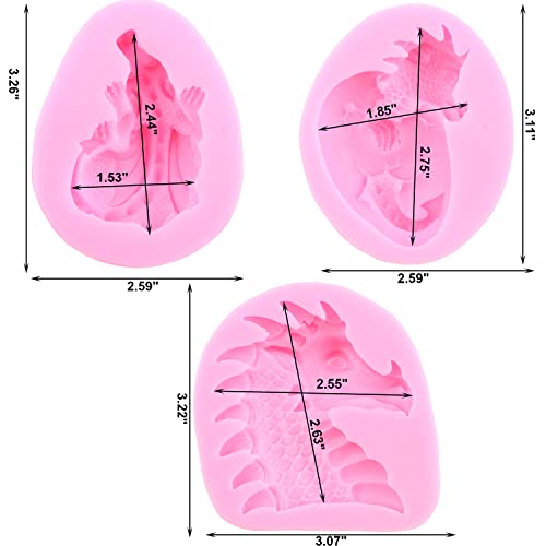 Mujiang Dragon Silicone Fondant Molds For Chocolate Candy Sugar Gumpaste Cake Decorating Set Of 3 #TOP2