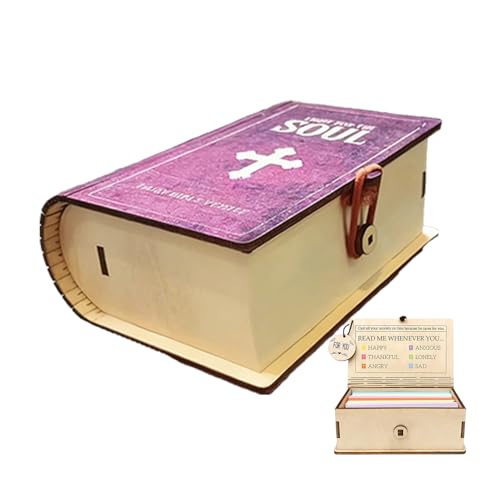 de Versículos Bíblicos, de Madera de Versículos Biblicos para Emociones y Sentimientos - Organizador de Accesorios de Oración de Madera para Adultos y Familias