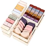 Criusia Juego de 8 divisores organizadores de cajones de calcetines y ropa interior,