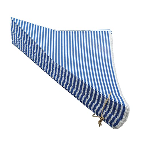Spitztüten 100 Stück Blau-Weiß gestreift | Für 250gr. Süßigkeiten | für Popcorn und gebrannte Mandeln | Candybar | Hochzeit | Kindergeburtstag | Bonbontüten | Mandeltüten (100) Cover