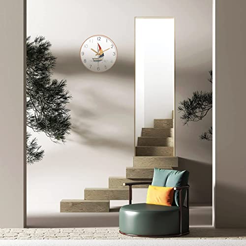 Image of Wall Clock 12 inch Silent Quartz Decorative Wall Clock Non-Ticking Classic Digital Clock Battery Operated Round Easy to Read Handheld Complete Home /Kitchen /Bedroom (401)
