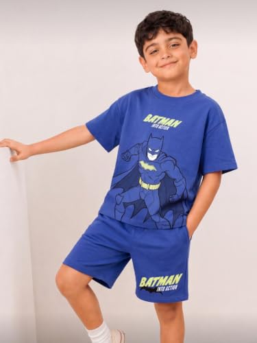 Image of Nap Chief Kids Cotton Official Marvel Superhero's Printed Co ord Sets for Boys & Girls, T Shirt and Shorts for Casual Wear