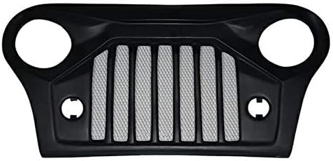 AUTO MT - For BEFORE 2020 MODEL OLD Mahindra Thar Front Gladiator Angry Bird Front Grill, STYLE2 (Black)