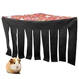 【Hamac de couchage】 Pour les petits animaux de compagnie, notre cachette pour cochon d'Inde est également un bon hamac de couchage, à travers les interstices du rideau, vous pouvez toujours voir le visage de votre animal de compagnie
