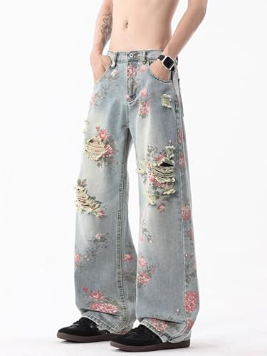 Men's American Denim Wide Leg Pants for Summer4