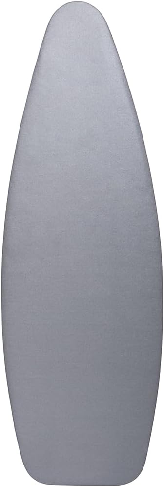TIVIT Ironing Board Cover: Compatible with Brabantia Size D Replacement Cover, Alumitek Top Coating, Scorch Resistant, Thick Padding, 3 Fastener Straps, Pull Bungee, 49x18, Silver, Made in Italy