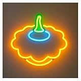 Luz de neón Letrero luminoso de neón con forma calabaza, luz LED regulable para verduras para restaurantes y cocina vegetariana 35cm(Style 1)
