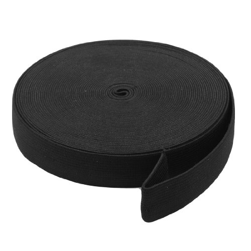 Household Stretchy Elastic Band Roll Black 22mm Wide 12 meters Length