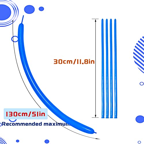 Image of Blue Long Balloons Premium 260 Twisting Animals Magic Balloons for Birthday Kids Wedding Party Supply 100pcs