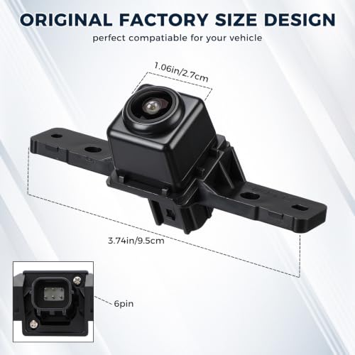 Image of Front View Camera OE: 284F1-4BA0A 284F1-4BA1A, Compatible with 2014-2016 Nissan Rogue 2.5L L4 Murano 2015-2019 3.5L V6