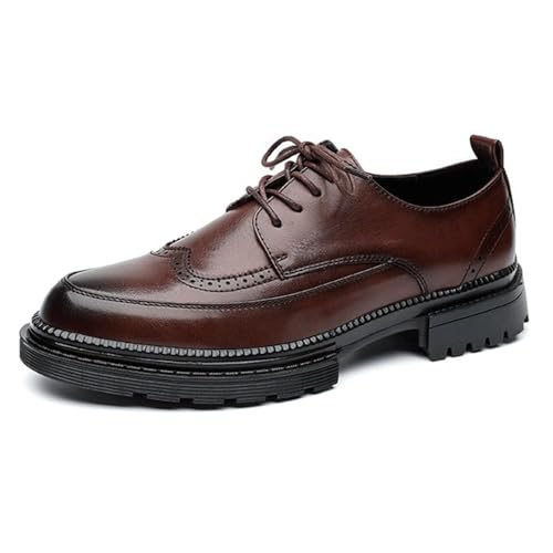 Men Lightweight Dress Shoes Comfortable Casual Hollow Mesh Breathable Business Walking Lace-Up Oxford Shoes