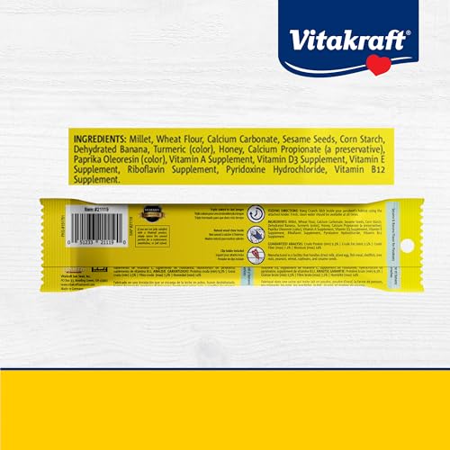 Image of Vitakraft Crunch Sticks Parakeet Treat - Pet Bird Treat Toy - Long-Lasting Chewing Fun (Sesame & Banana) (Pack of 2)