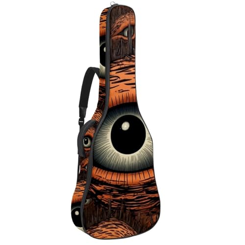 Sac pour guitare électrique Halloween Eyeball protecteur à 2 poches zippées