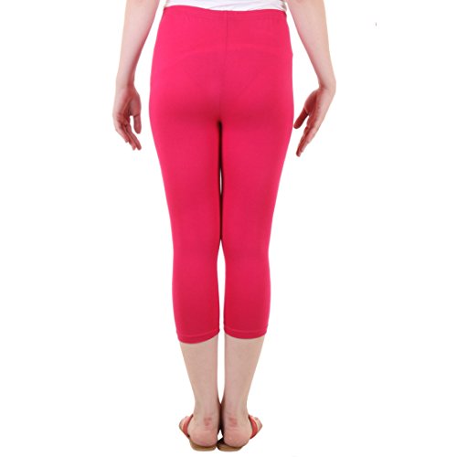 Image of DIAZ Women's Super Combed Cotton Elastane Stretch Slim Fit Printed Capri -Pack of 3