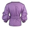 AOMEI Women Spring Summer Blouses with Puff Sleeve... #2