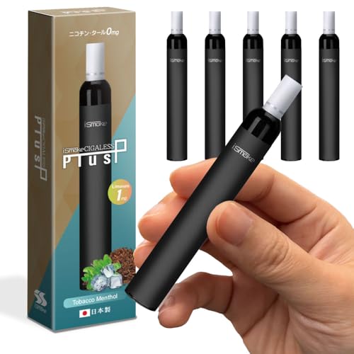 iSmoke Cigaless Plus �d�q�^�o�R �^�[�� �j�R�`��0 VAPE �x�C�v �d�q�^�o�R �g���̂� �V�[�V�� �����^�� �X�^�[�^�[�L�b�g �{�� (�d�� 1mg, �^�o�R�����\�[�� 5�{)