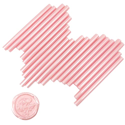 VARACL Hot Melt - Barras de sellado para sellos de letras, ideal para invitaciones de boda, sobres, caracol, postales, tarjetas de felicitación, ideas de regalo, 7 x 100 mm, 20 unidades (rosa) Cover
