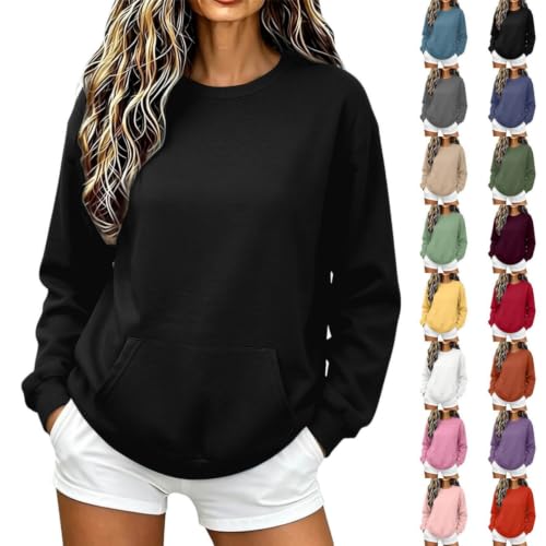 Fall Crewneck Sweatshirts Women Oversized Long Sleeve Casual Pullover Tops - image 1