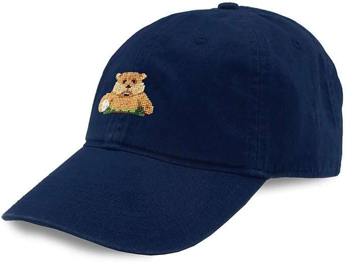 Gopher Golf Needlepoint Hat in Light Blue by Smathers & Branson