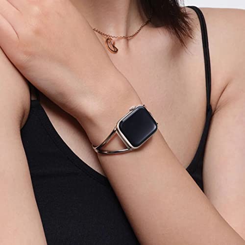Secbolt Bands Compatible with Apple Watch 38mm 40mm iWatch SE Series 6/5/4/3/2/1, Stylish Metal Band for Women