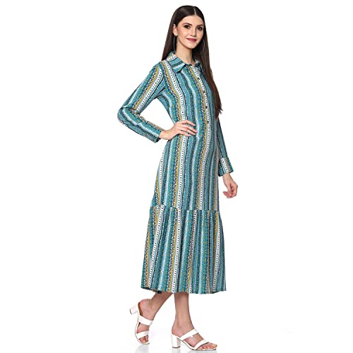 Image of BIBA Solid Rayon Flared Fit Womens Kurta