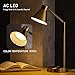 O'Bright Astrum - LED Desk Lamp with Dual USB Charging Ports, 100% Metal, 270 Degree Swivel Arms, Soft White Light (3000K), Bedside & Home Office Table Lamp, ETL Listed, Antique Brass Finish