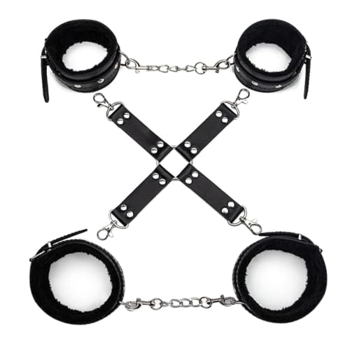TNSRAY Cross-Zubehör für Extremsportarten, schwarz, multifunktionaler Yoga-Gürtel mit Nylon-Gurtband mit weichen Manschetten, für fast alle Betttypen geeignet