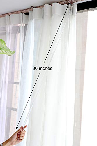 2 Pack 36 Inch Universal Drapery Pull Rod Invisible Clear Curtain Wand For Easier Opening And Back (Acrylic, 36") #TOP4