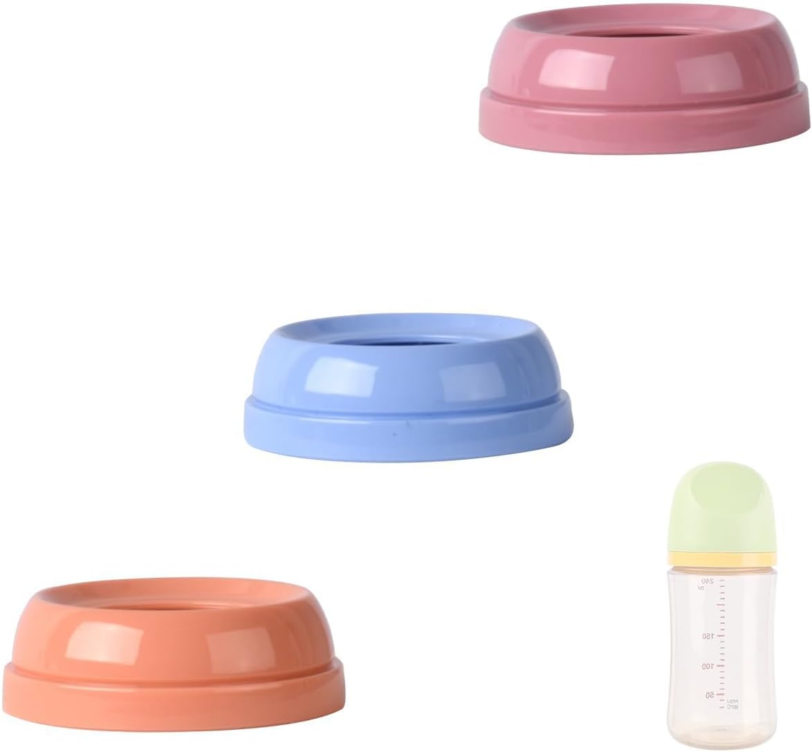 Baby Bottle Replacement Collars Rings Compatible with Pigeon 3rd Generation PPSU/PP/Glass Wide Neck Nursing Bottles, 3 Pack (Sent in Random Color)