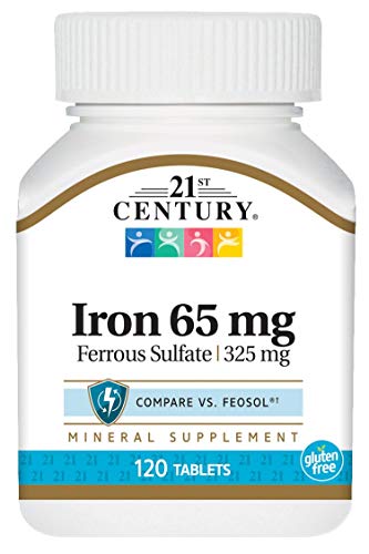 21St Century Iron 65 Mg With Ferrous Sulfate 325 Mg - 100 Tablets, Pack Of 3 #TOP28