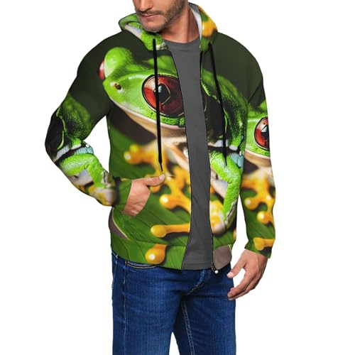 Sweat à capuche grenouille pour homme pull d'automne doux et extensible