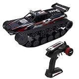 VGEBY Tanque de Pulverización RC 4WD, Cuerpo de Aleación con Puertas de ala de Gaviota y Luces Frías, de Control Remoto 2.4G con Alcance de 80 M, para Niños Mayores de 8 Años