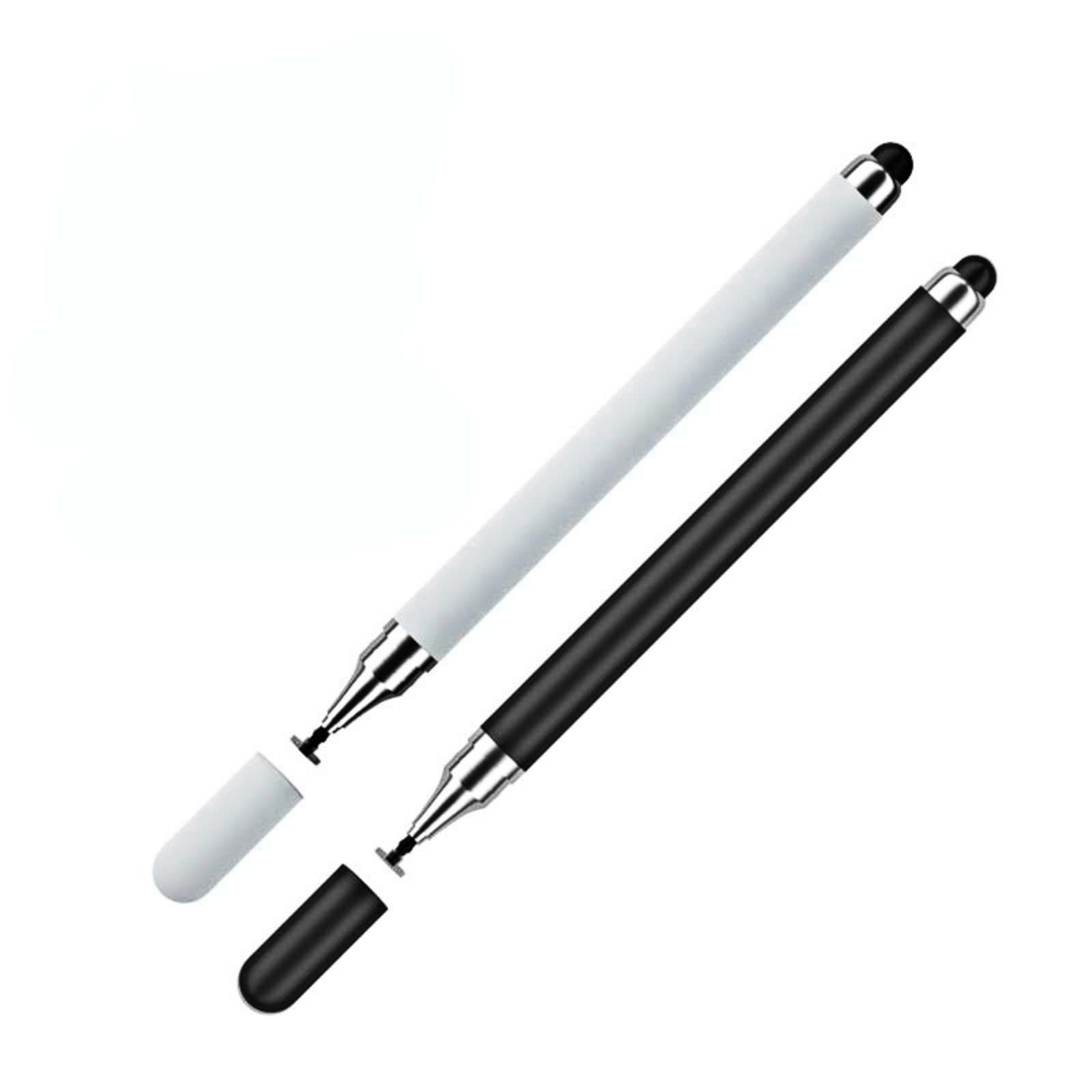 Stylus Pens for Touch Screens Stylus Pen for Ipad, 2-in-1 high-Sensitivity Stylus, Compatible with All Common Touch Screen Devices on The Market (Black, White)