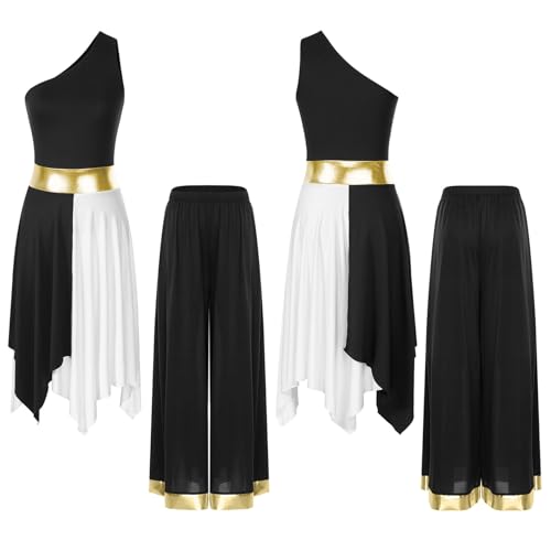 Tenue de danse liturgique confortable une épaule pour communion et concert
