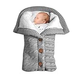 Hojalis Weich Warmes Plüsch Draussen, Stricken Winter Buggy Babyschale, Schlafsack Stricken Winter, Sherpa-Futter, Fußsack, Kinderwagen Sack Baby Winter Für Alle Kinderwagen