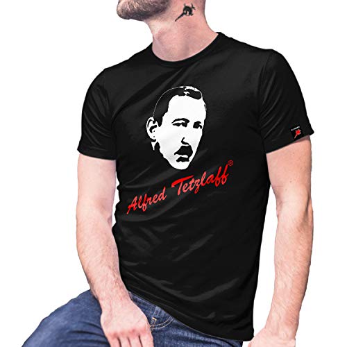 T-shirt série 60 et 70 Alfred Tetzlaff noir XL pour vos soirées nostalgie