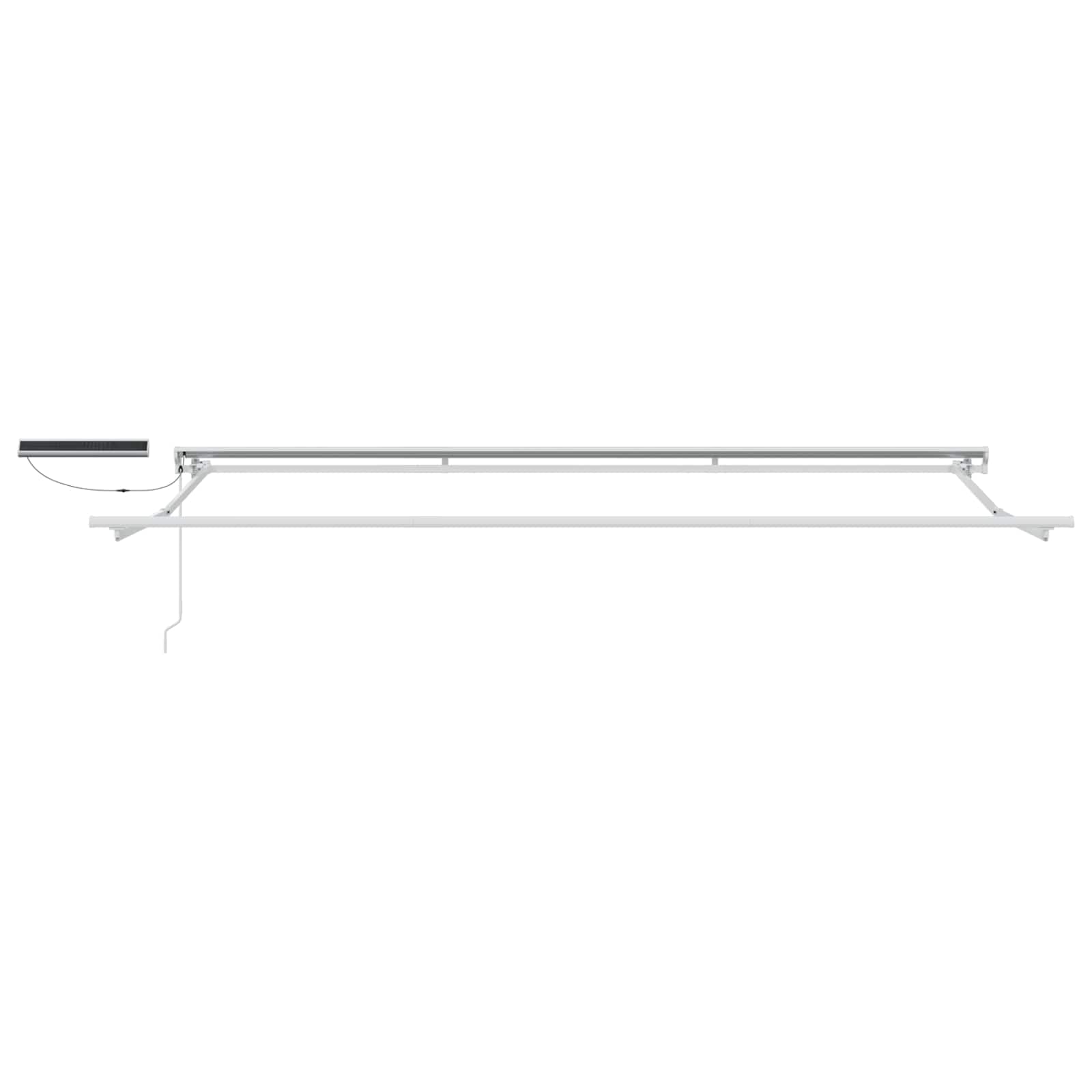 Elektrisch einziehbarer Markisenrahmen, 4,5 x 3 m, Weiß, Stahl