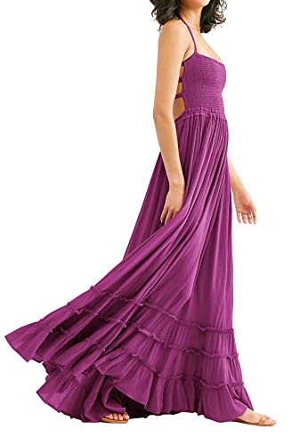 Image of R.Vivimos Womens Summer Boho Sexy Backless Long Dresses