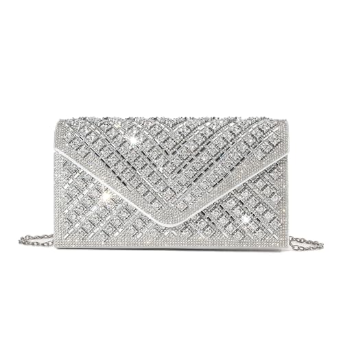 Image of Rhinestone Clutch Purse for Women, Sparkly Evening Handbag