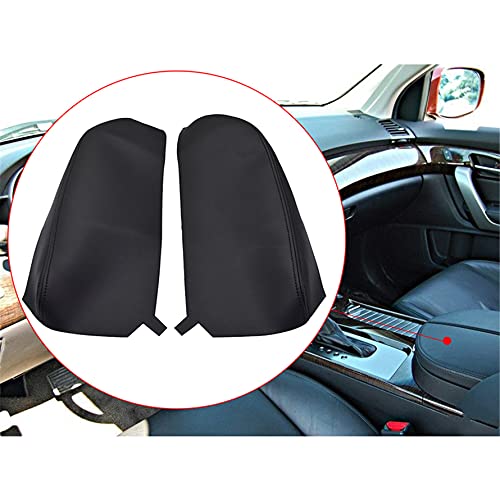Image of munirater Leather Center Console Armrest Cover Skin Black Replacement for 2007-2013 Acura MDX