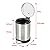 GLAD Small Trash Can, 1.2 Gallon | Round Stainless Steel Garbage Bin with Soft Close Lid & Step Foot Pedal | Metal Waste Basket with Removable Inner Bucket, Stainless