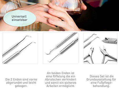 Nageltang voetverzorgingsinstrumenten set 7-delig nageltangen voor sterke nagels huidtang hoeklifter hoekvijl voor manicure en pedicure als set aanbieding - Image 7