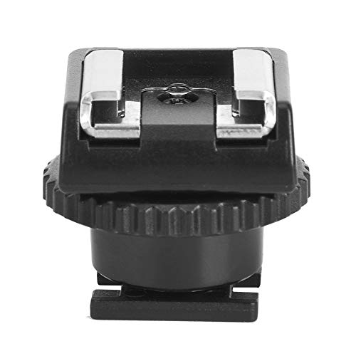 Akozon Camcorder Hot Shoe Adapter, Black ABS CSM-3, Hot Shoe Mount Adapter for External Flash, Compatible with Camcorder, Lightweight and Easy to Install