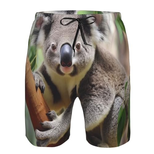 Mens Swim Trunks Quick Dry Board Shorts with Pocket Men Swim Shorts Cute Koala Beach Bathing Suits4