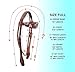 Majestic Ally Horse Headstall, Natural, Super Leather, Antique, Tooling, Quick Bit Change Padded Western Browband Headstall (TAN, Full)