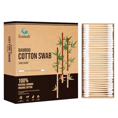 Bamboo Cotton Swabs - 1000 Count Biodegradable