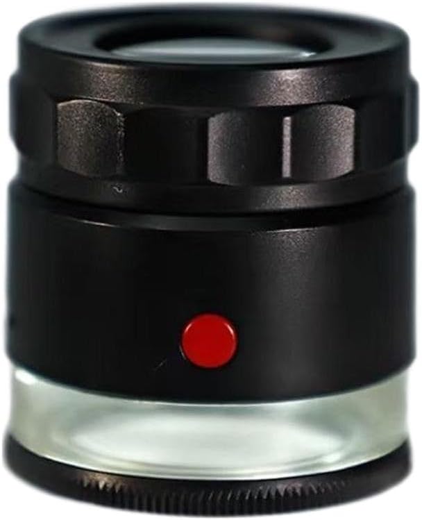 Loupe Magnifier 10X Rechargeable Jewelers Magnifying Glass LED Light and Scale