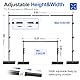 EMART Hintergrund Ständer 3x3m mit Stahlsockel, Professionelles Hintergrundsystem Fotografie Heavy Duty Hintergrundständer Set mit Tragetasche, Foto Hintergrund Ständer für Produktfotografie