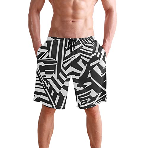 Dazzle Camouflage Men's Boy's Novelty Beach Shorts Swim Trunks Summer Quick Dry Bathing Suits S2