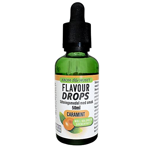 Flavour Drops Caramint Minze-Karamell zuckerfrei 50 ml | Geschmackstropfen ohne Kalorien | Flüssigaroma | Geschmacksverbesserung | Aromatropfen | zum Kochen, Backen & Mixen Cover